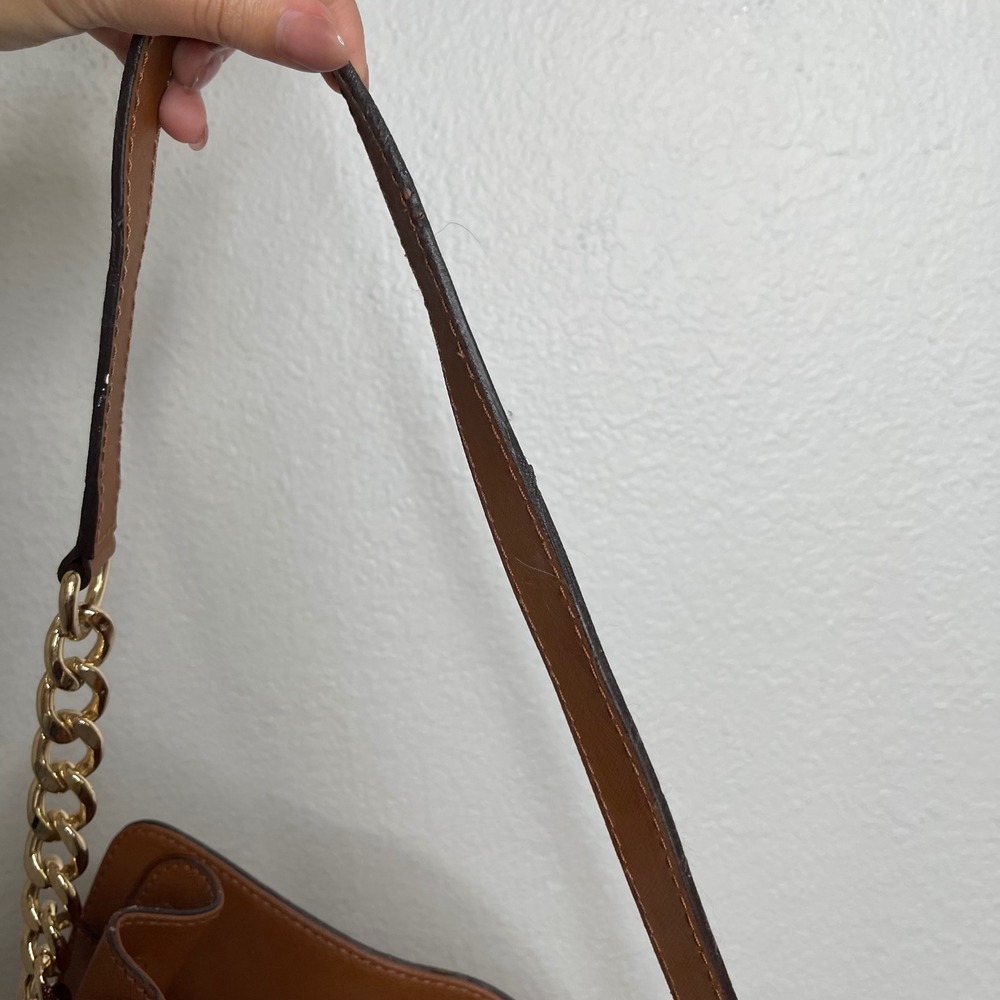 Michael Kors Hamilton North South Tote Brown Saffiano Leather Handbag - Picture 7 of 10